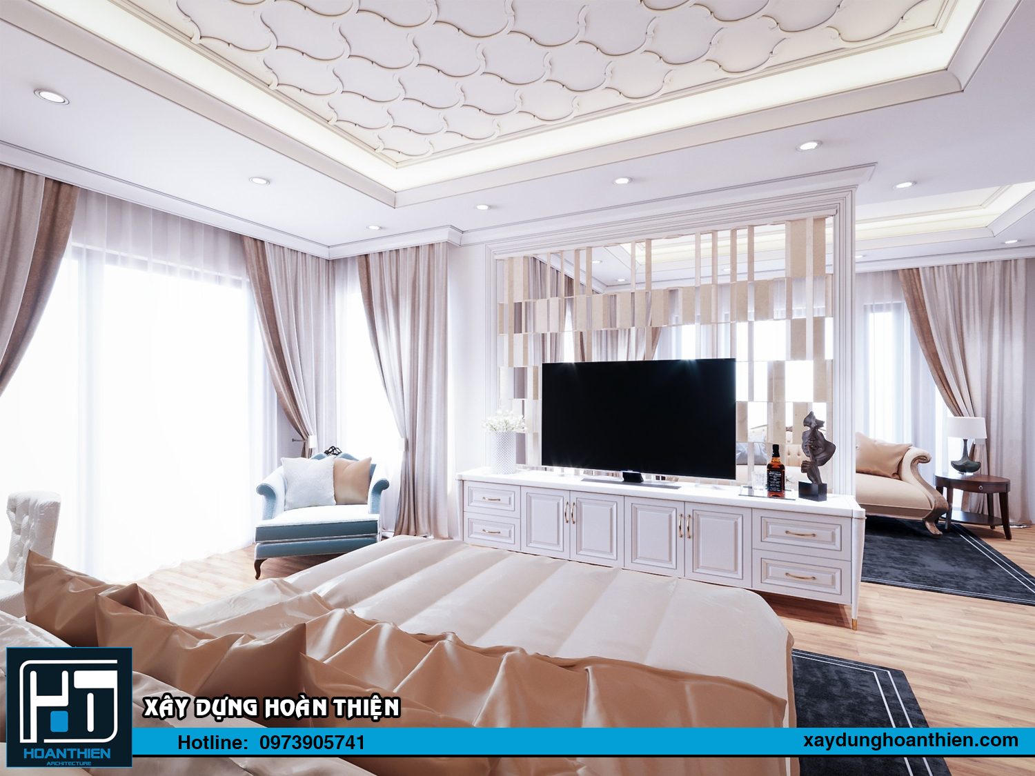 Thiết kế nội thất biệt thự 3 tầng tại Uông Bí Quảng Ninh 