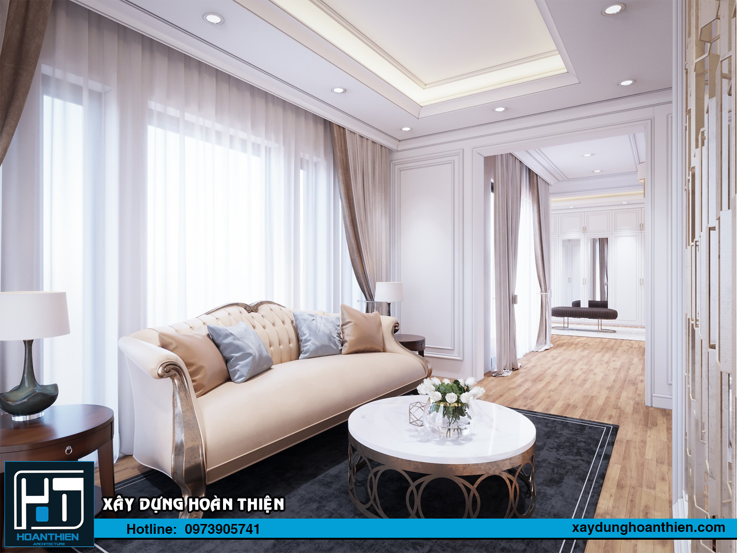Thiết kế nội thất biệt thự 3 tầng tại Uông Bí Quảng Ninh 