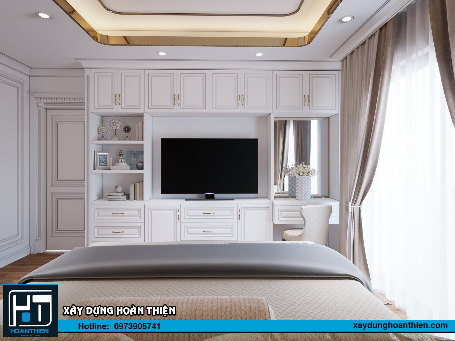 Thiết kế nội thất biệt thự 3 tầng tại Uông Bí Quảng Ninh 