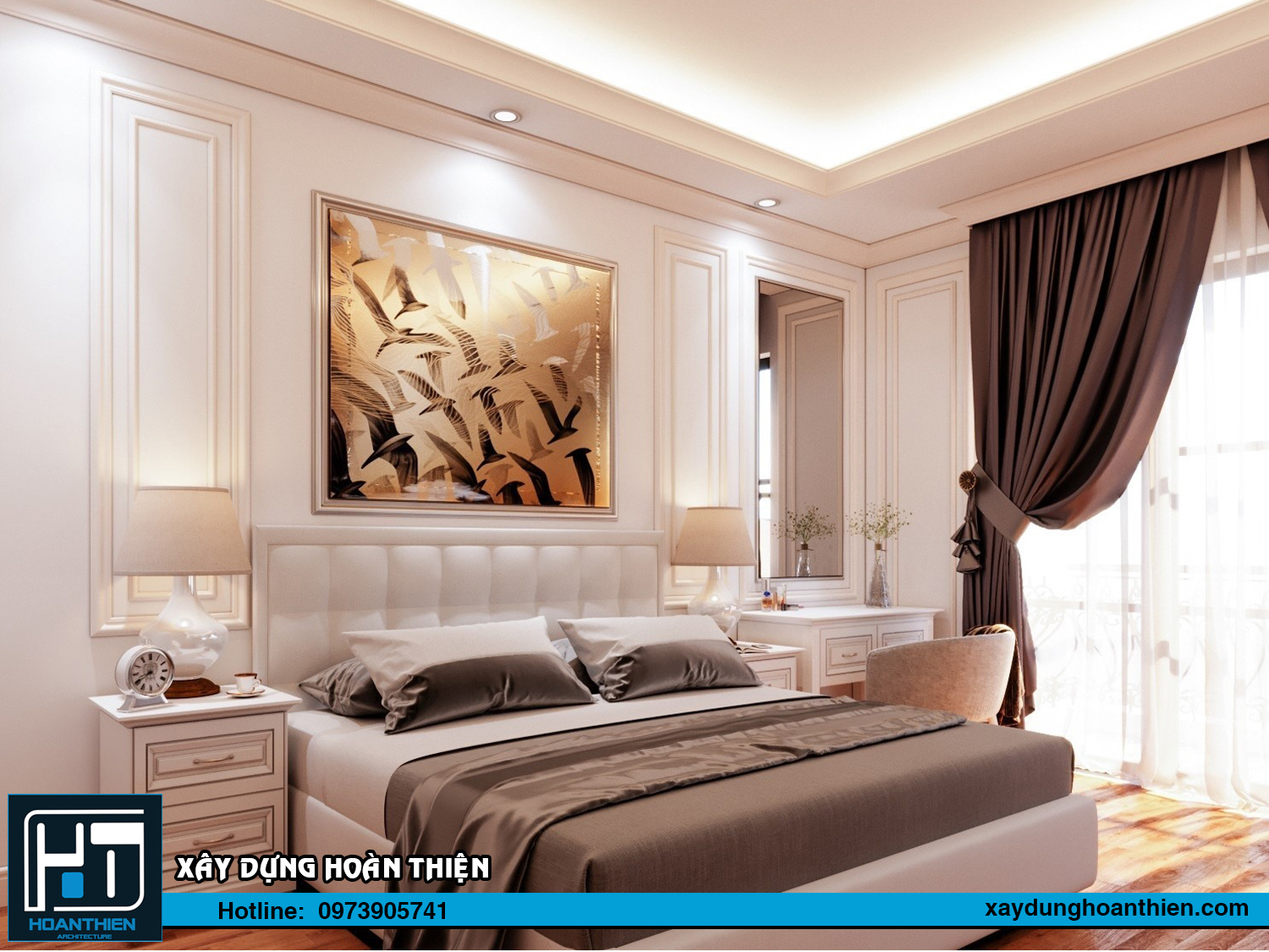 Thiết kế nội thất biệt thự 3 tầng tại Uông Bí Quảng Ninh 