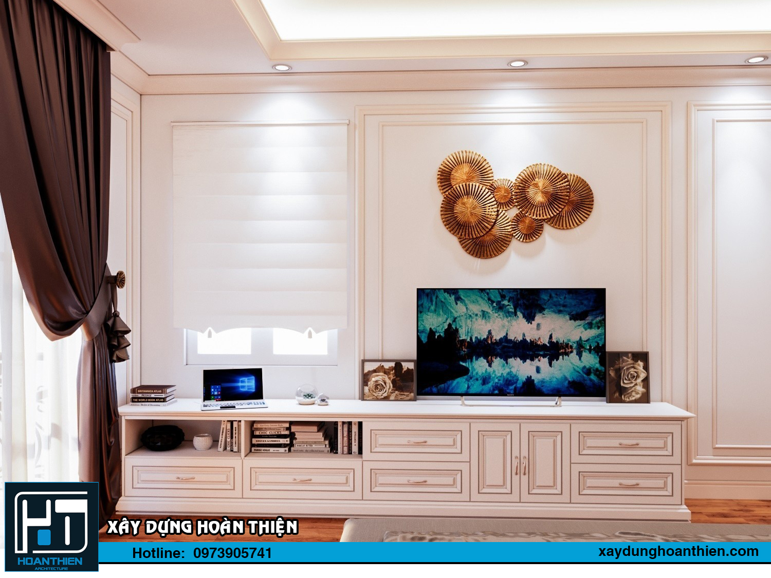 Thiết kế nội thất biệt thự 3 tầng tại Uông Bí Quảng Ninh 