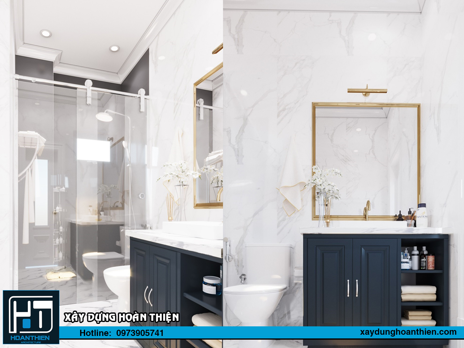 Thiết kế nội thất biệt thự 3 tầng tại Uông Bí Quảng Ninh 