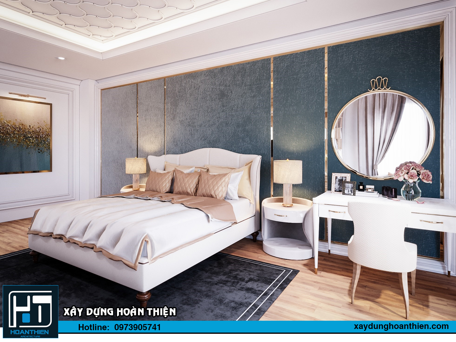 Thiết kế nội thất biệt thự 3 tầng tại Uông Bí Quảng Ninh 