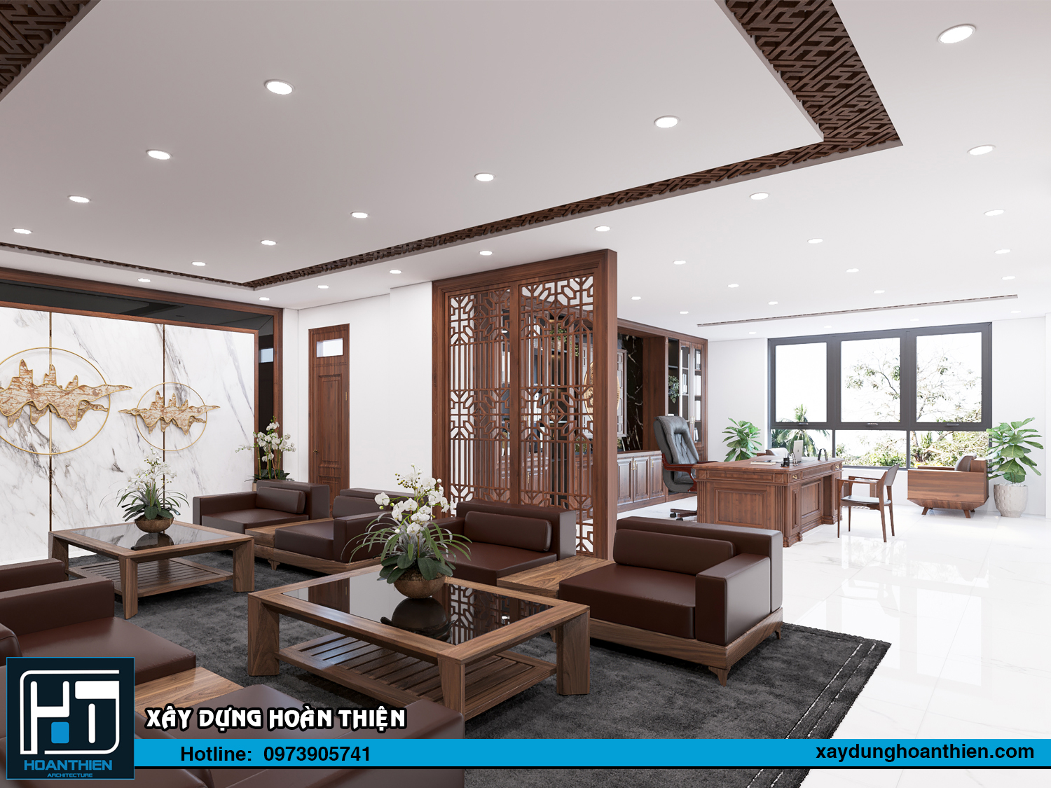 Thiết kế nội thất phòng tổng giám đốc Hải Dương