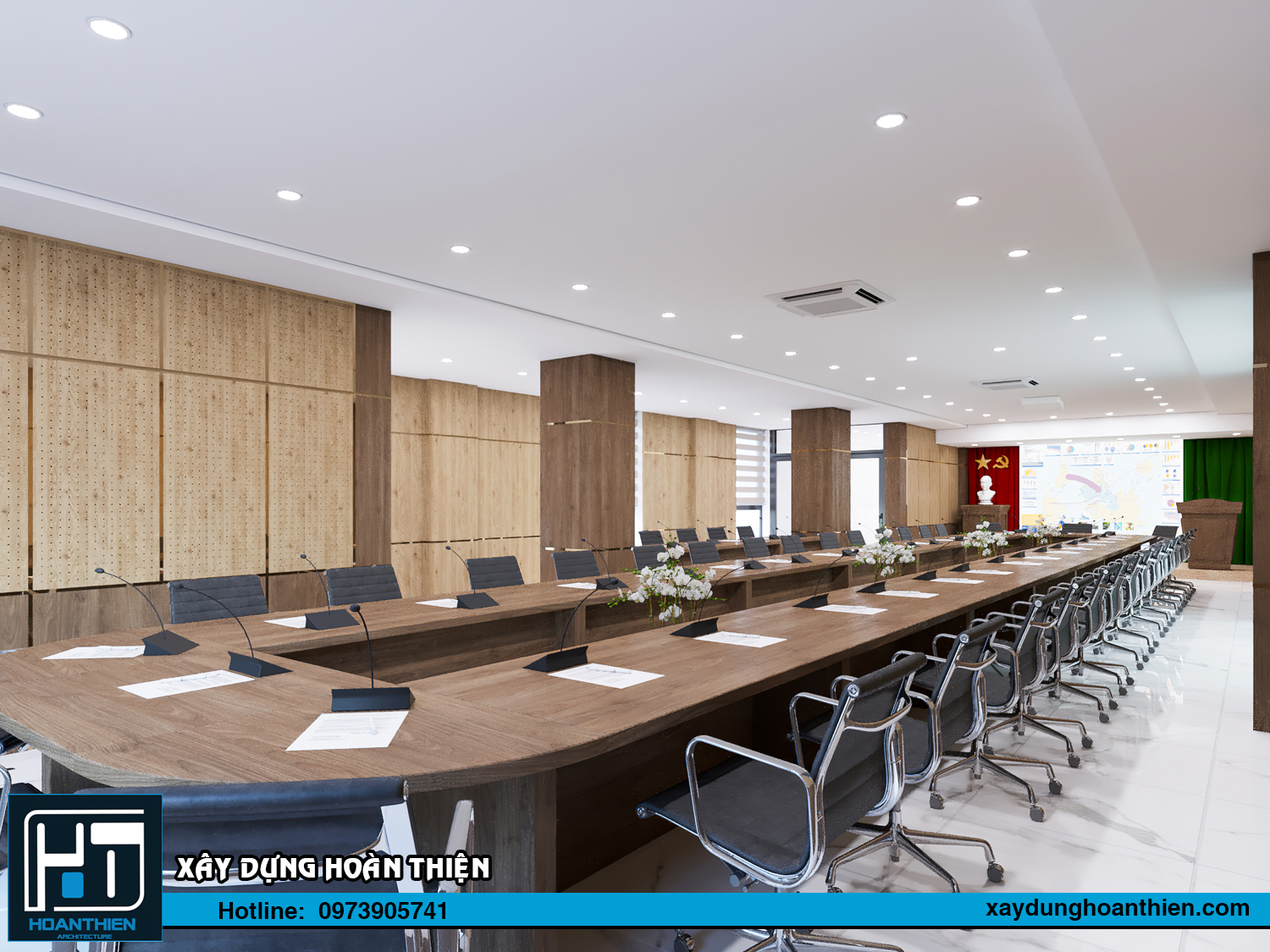 Thiết kế phòng họp hội trường 