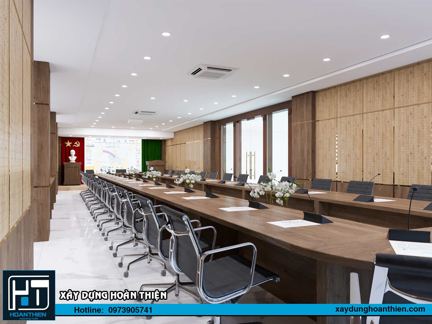 Thiết kế phòng họp hội trường 