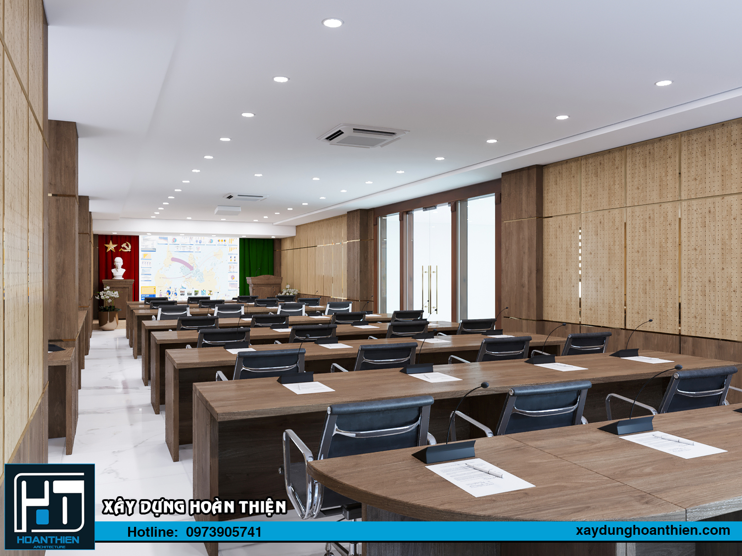 Thiết kế phòng họp hội trường 