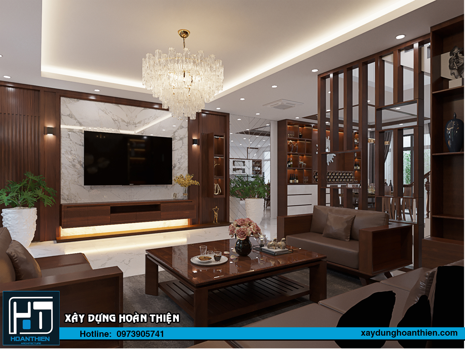 Đơn vị thi công nội thất gỗ óc chó tại Vinhome imperia - Hải Phòng