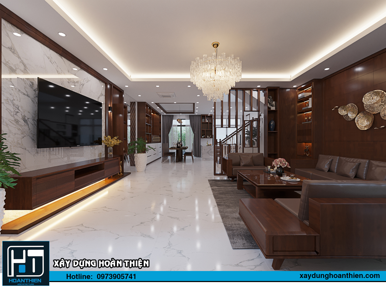 Đơn vị thi công nội thất gỗ óc chó tại Vinhome imperia - Hải Phòng