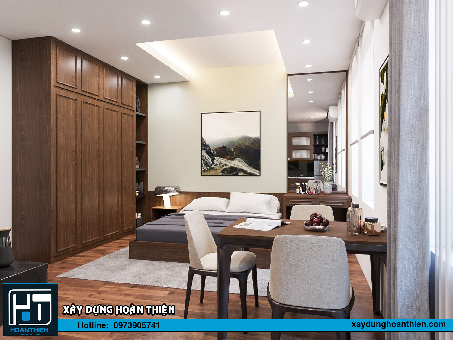 Thiết kế nội thất căn hộ cho thuê Vinhome Imperia