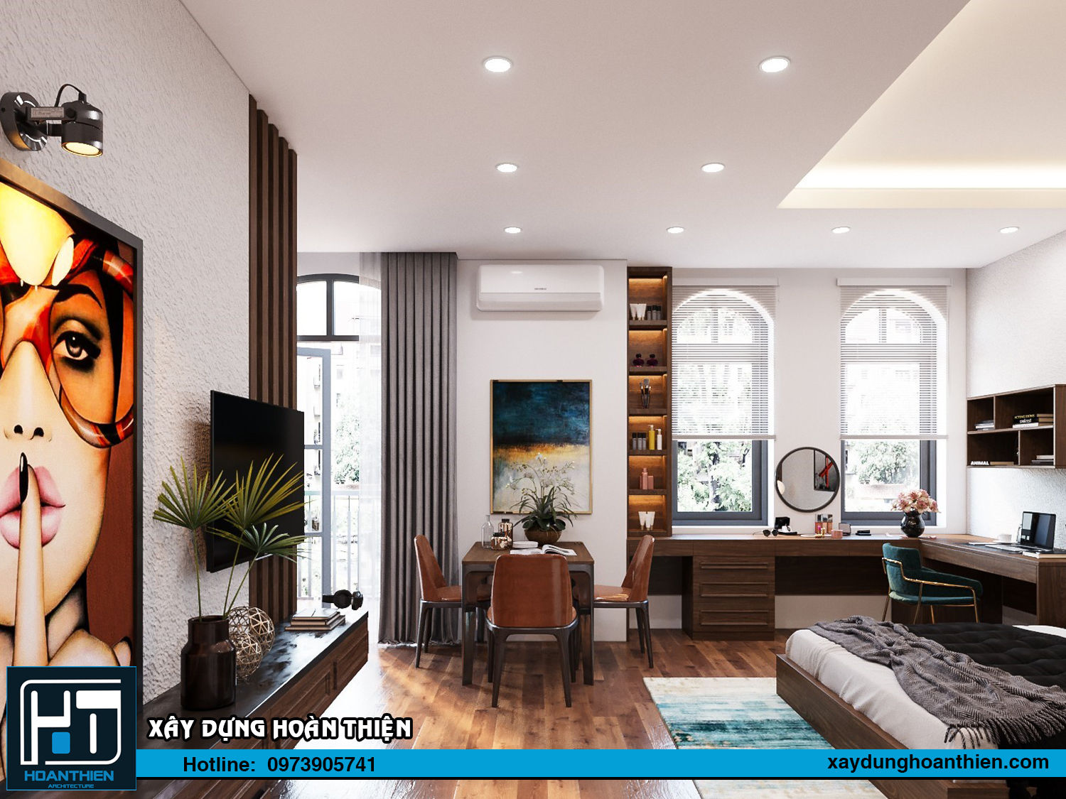Thiết kế nội thất căn hộ cho thuê Vinhome Imperia