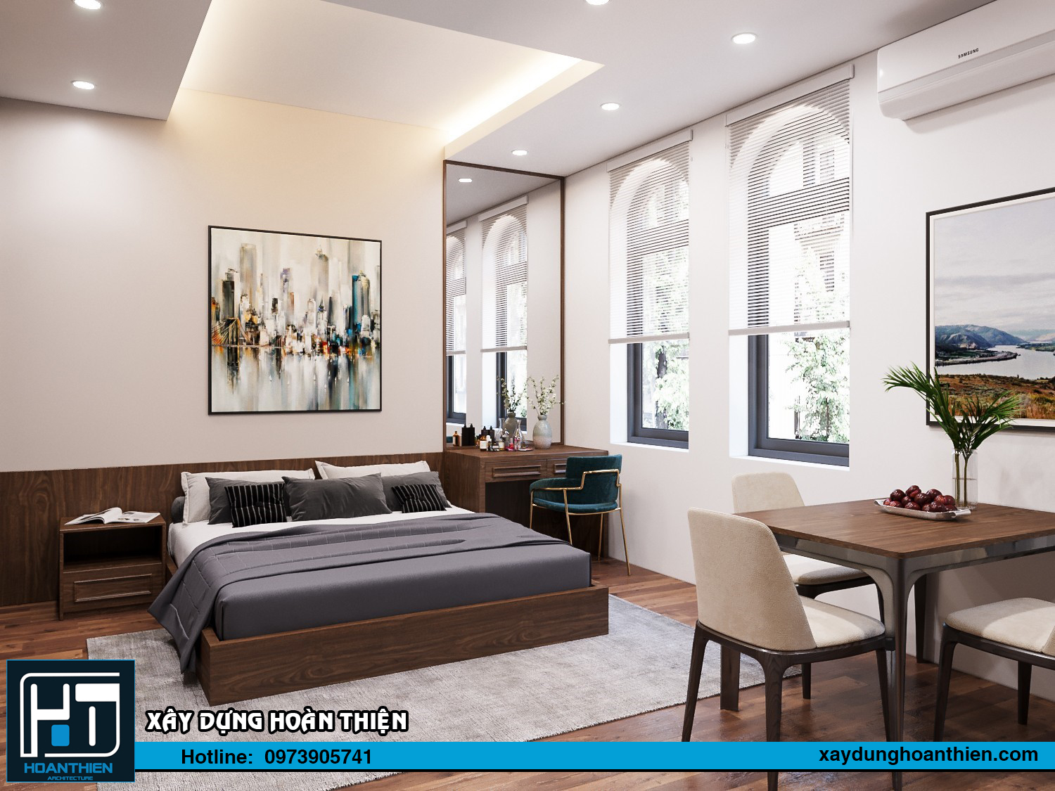 Thiết kế nội thất căn hộ cho thuê Vinhome Imperia