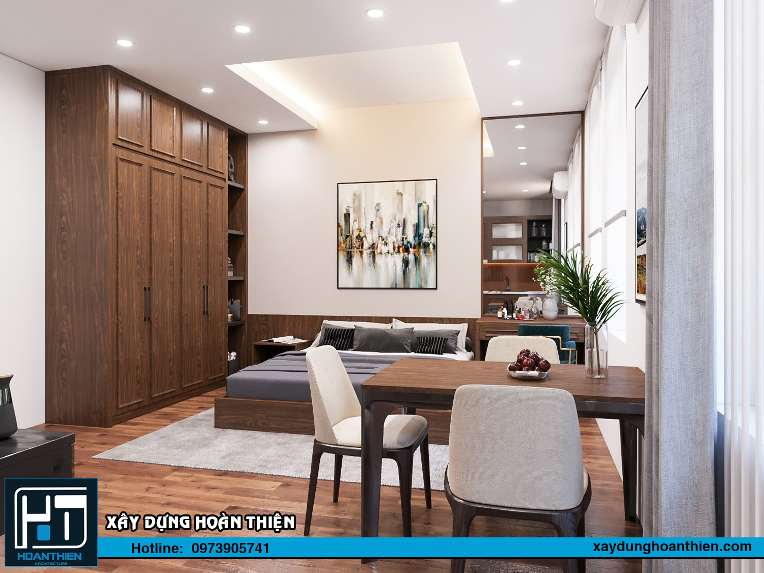 Thiết kế nội thất căn hộ cho thuê Vinhome Imperia