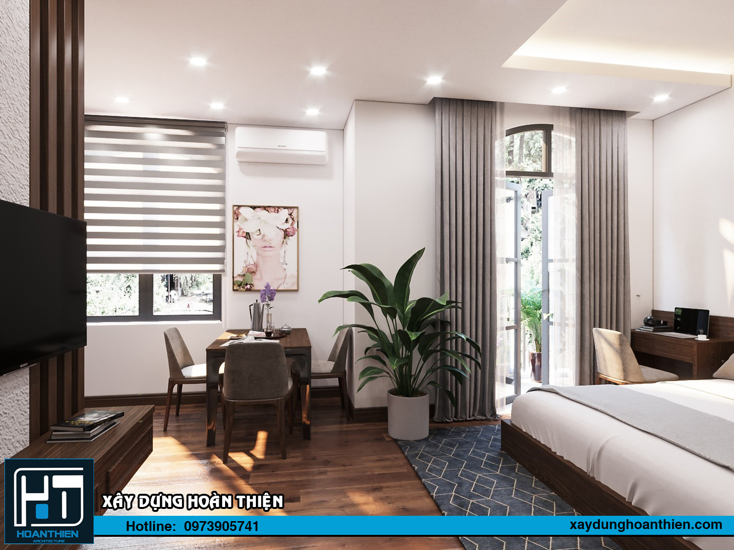 Thiết kế nội thất căn hộ cho thuê Vinhome Imperia