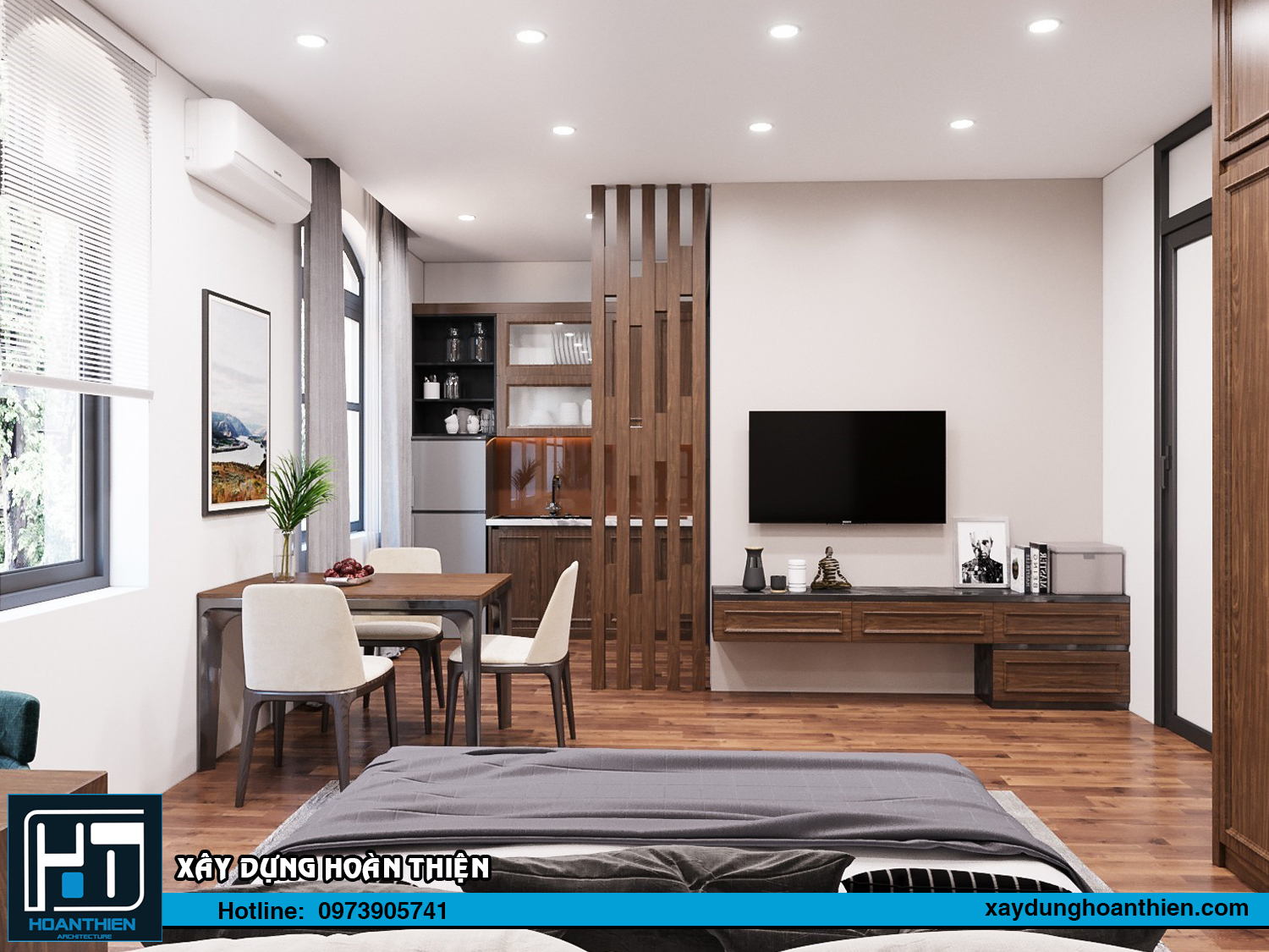 Thiết kế nội thất căn hộ cho thuê Vinhome Imperia