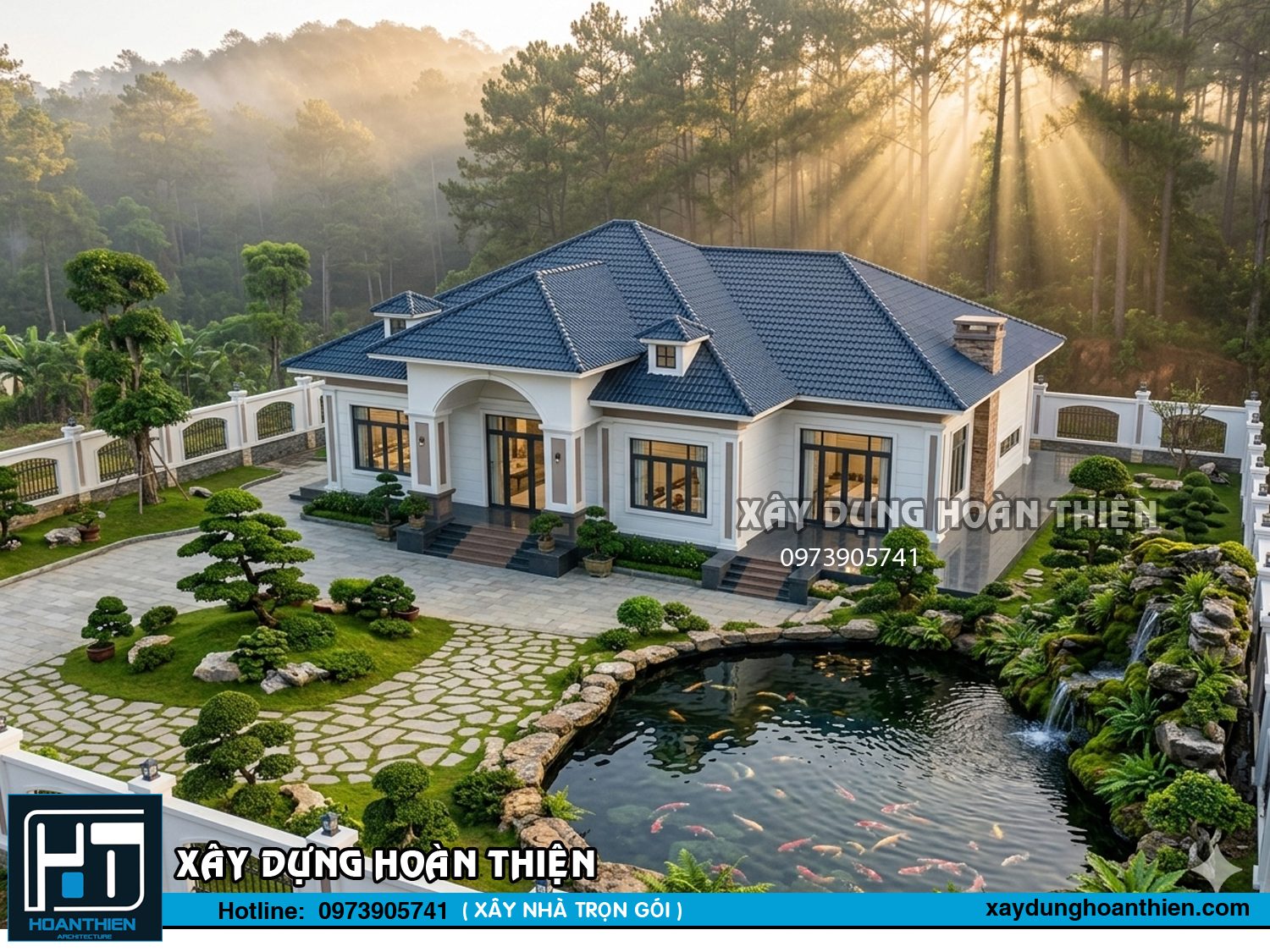 Biệt thự vườn mái Nhật 1 tầng sang trọng đẳng cấp Biệt thự vườn mái Nhật 1 tầng sang trọng đẳng cấp