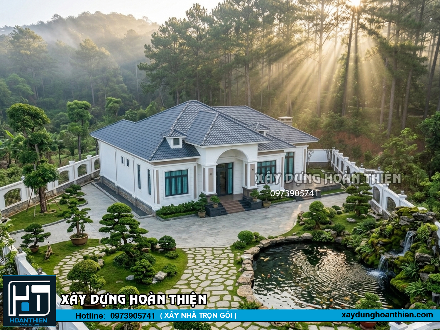 Biệt thự vườn mái Nhật 1 tầng sang trọng đẳng cấp Biệt thự vườn mái Nhật 1 tầng sang trọng đẳng cấp