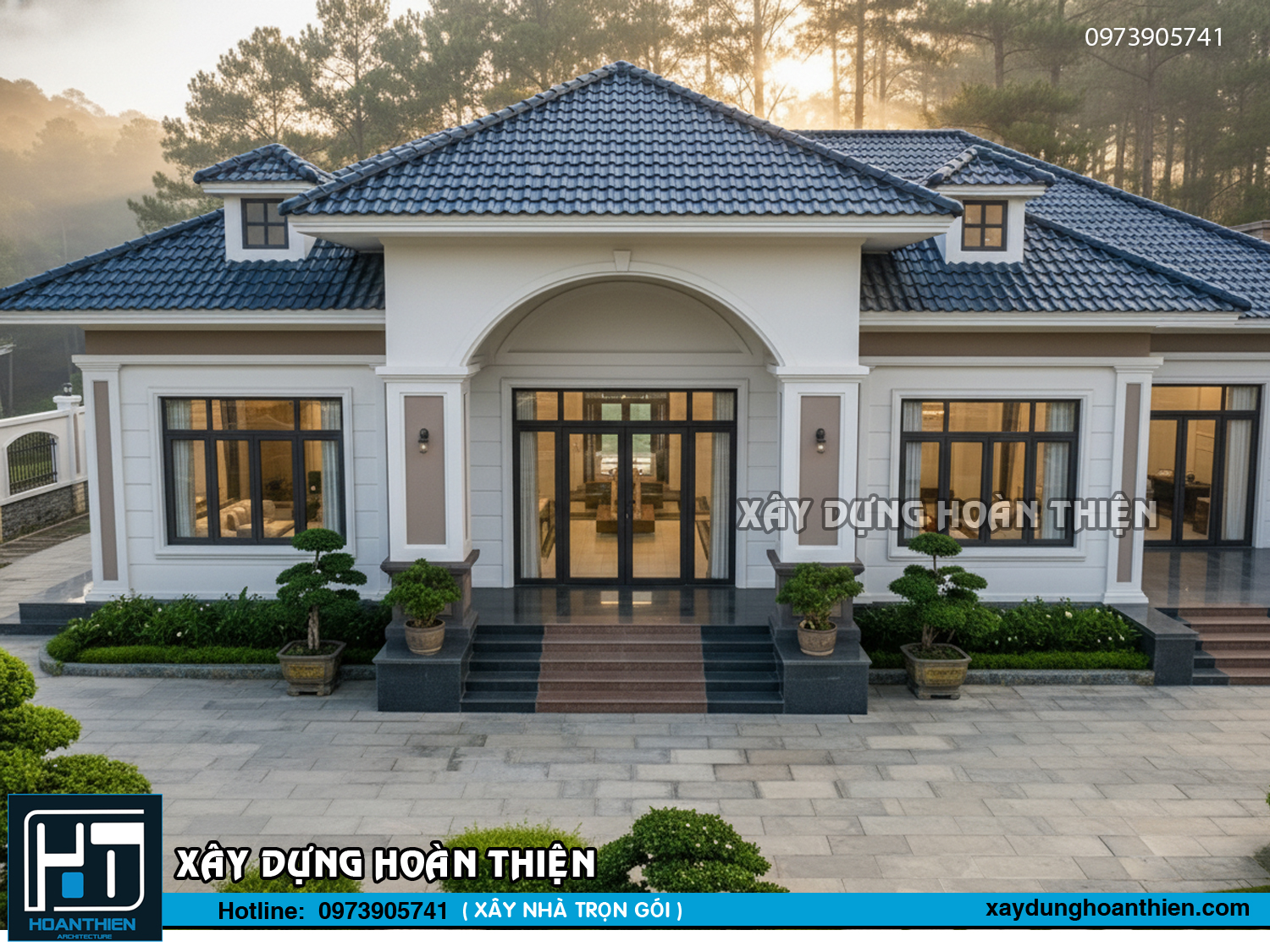 Biệt thự vườn mái Nhật 1 tầng sang trọng đẳng cấp Biệt thự vườn mái Nhật 1 tầng sang trọng đẳng cấp