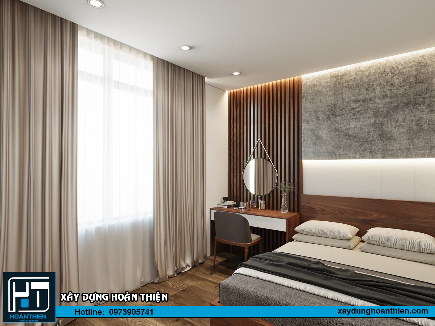 nội thất biệt thự 2 tầng mặt tiền 9m