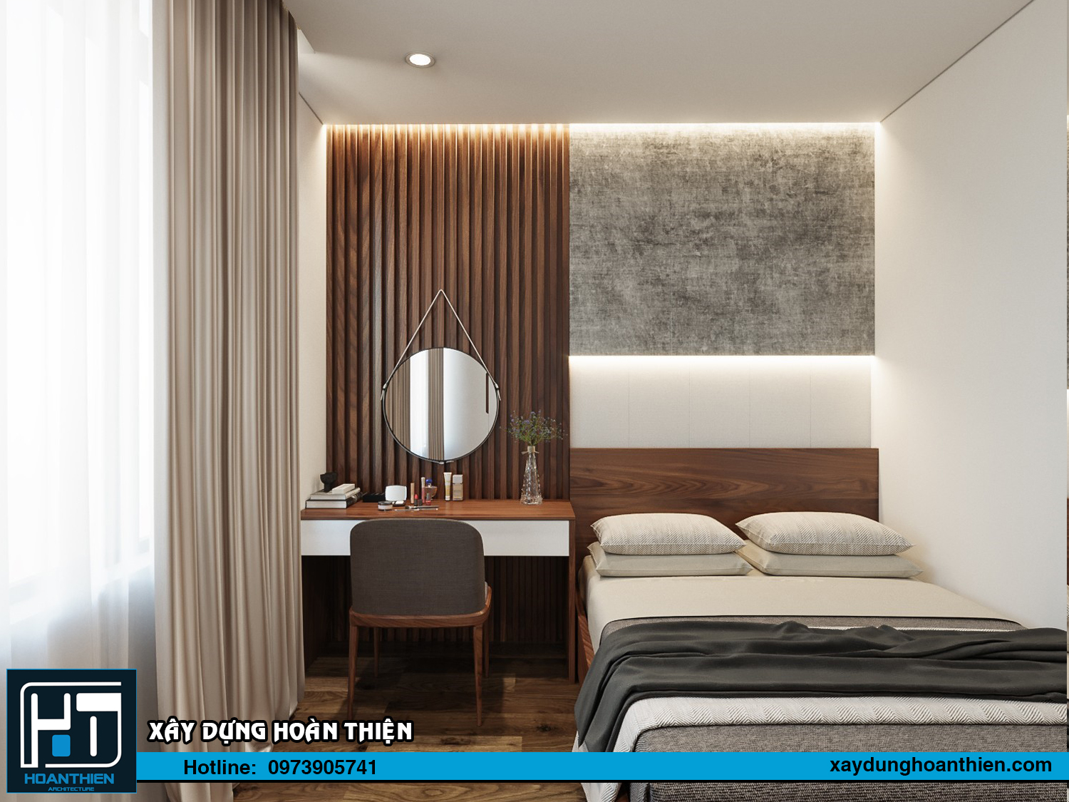 nội thất biệt thự 2 tầng mặt tiền 9m