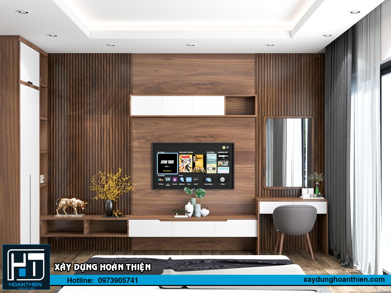 nội thất biệt thự 2 tầng mặt tiền 9m