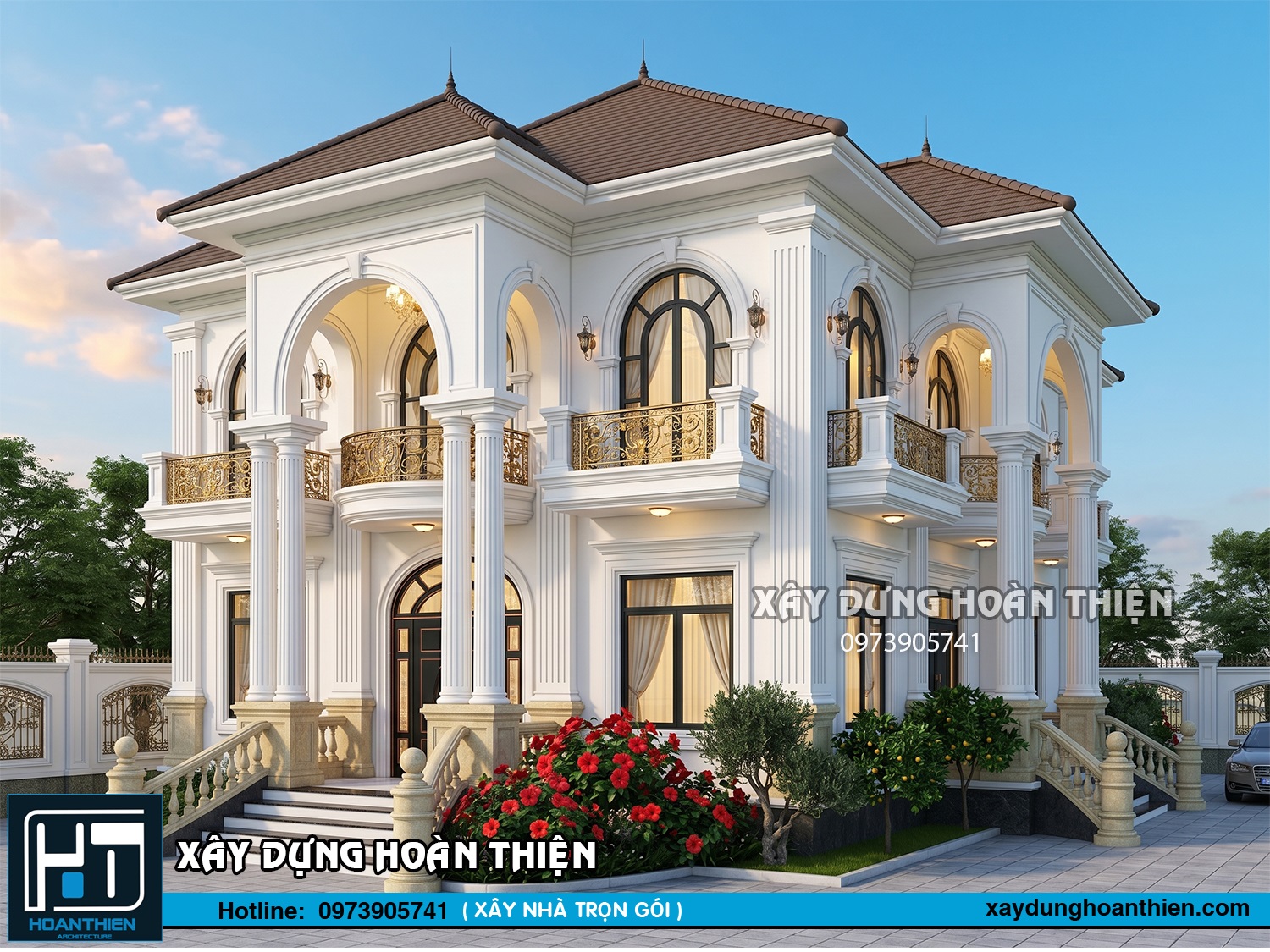 Mẫu biệt thự tân cổ điển 2 tầng đẹp tinh tế Mẫu biệt thự tân cổ điển 2 tầng đẹp tinh tế