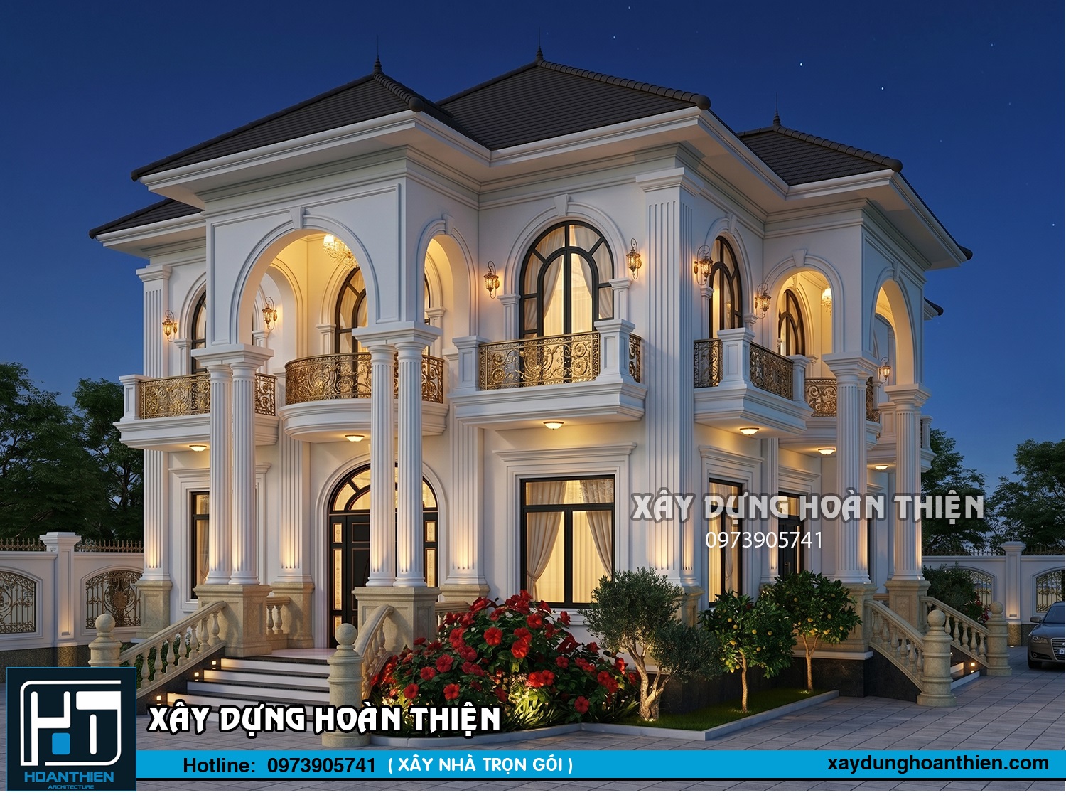 Mẫu biệt thự tân cổ điển 2 tầng đẹp tinh tế Mẫu biệt thự tân cổ điển 2 tầng đẹp tinh tế