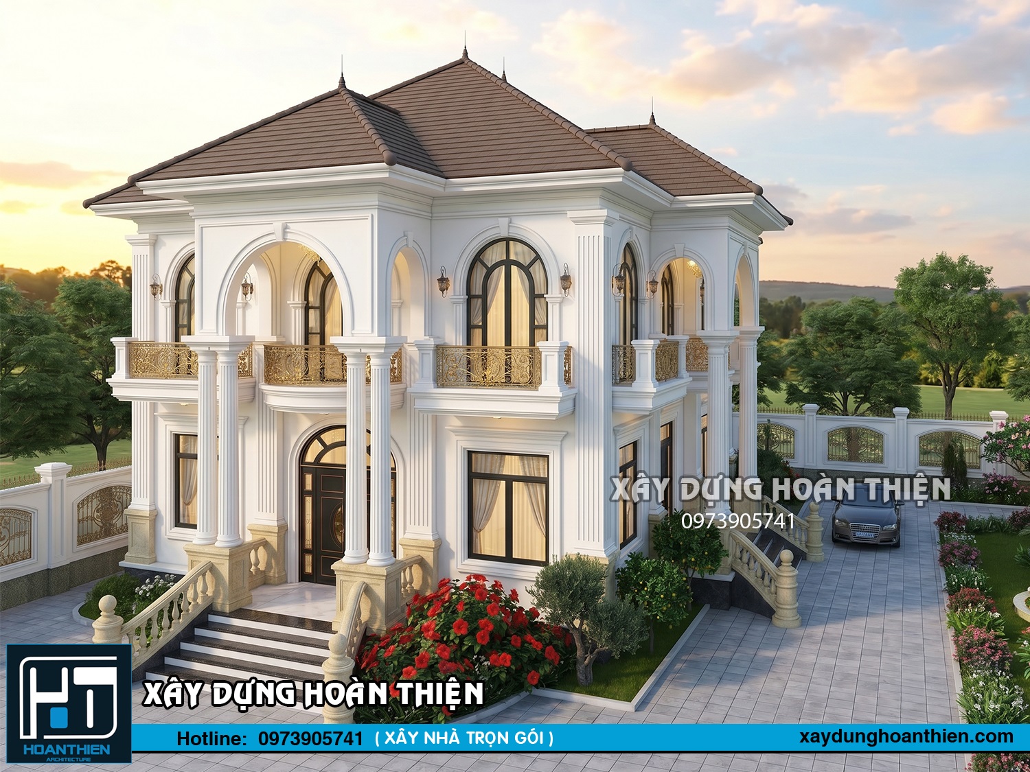 Mẫu biệt thự tân cổ điển 2 tầng đẹp tinh tế Mẫu biệt thự tân cổ điển 2 tầng đẹp tinh tế