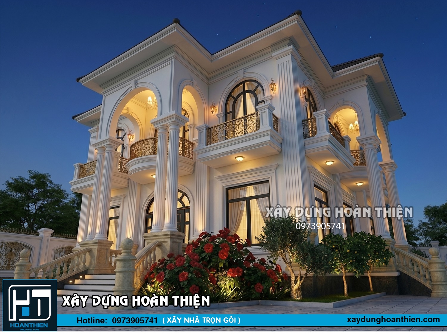 Mẫu biệt thự tân cổ điển 2 tầng đẹp tinh tế Mẫu biệt thự tân cổ điển 2 tầng đẹp tinh tế