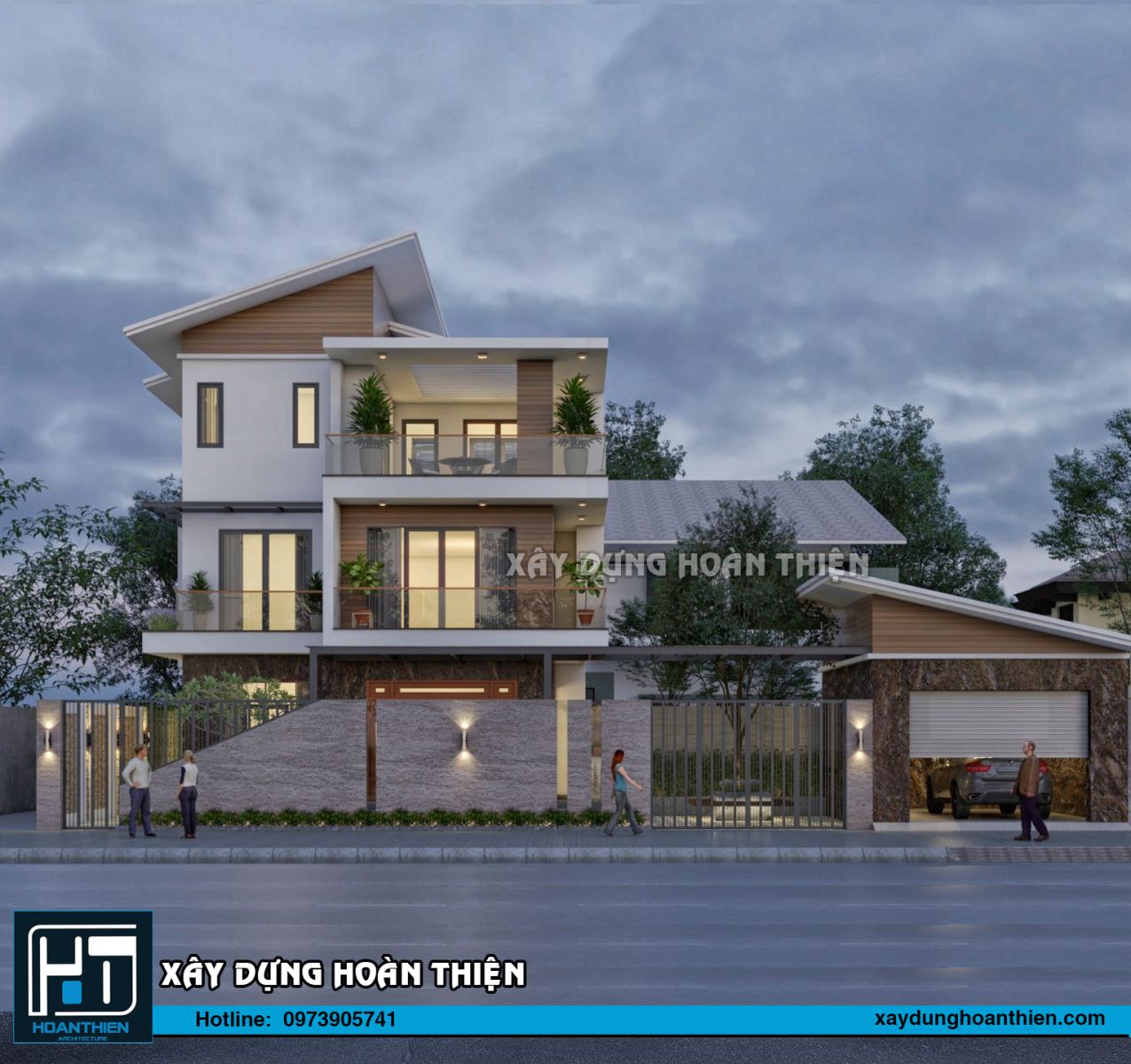 biệt thự 3 tầng