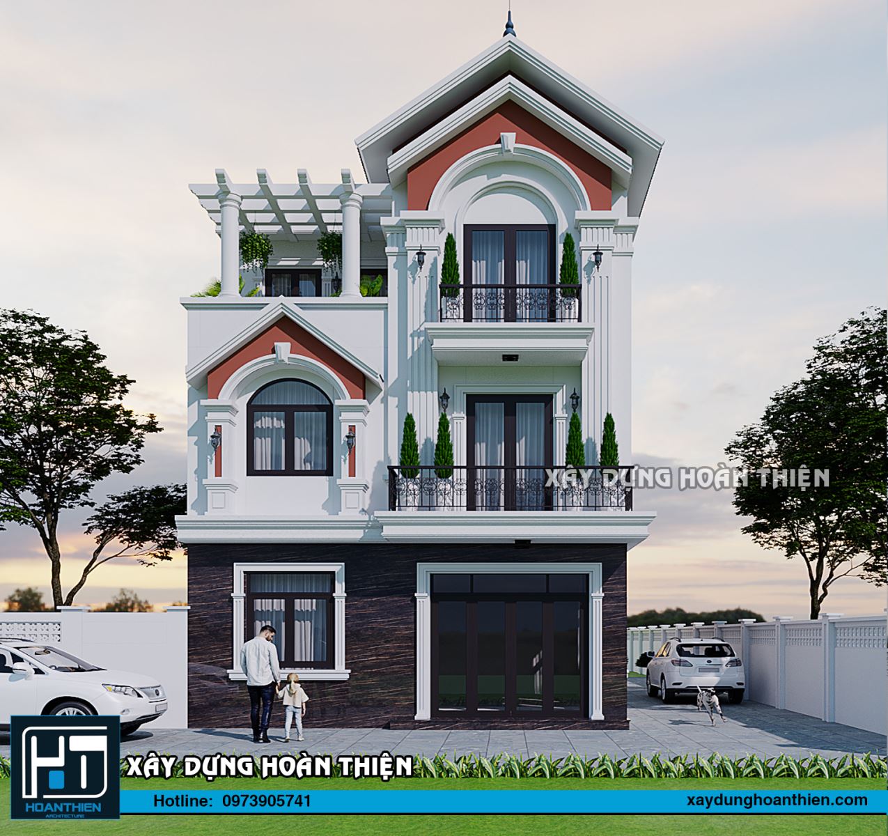biệt thự 3 tầng