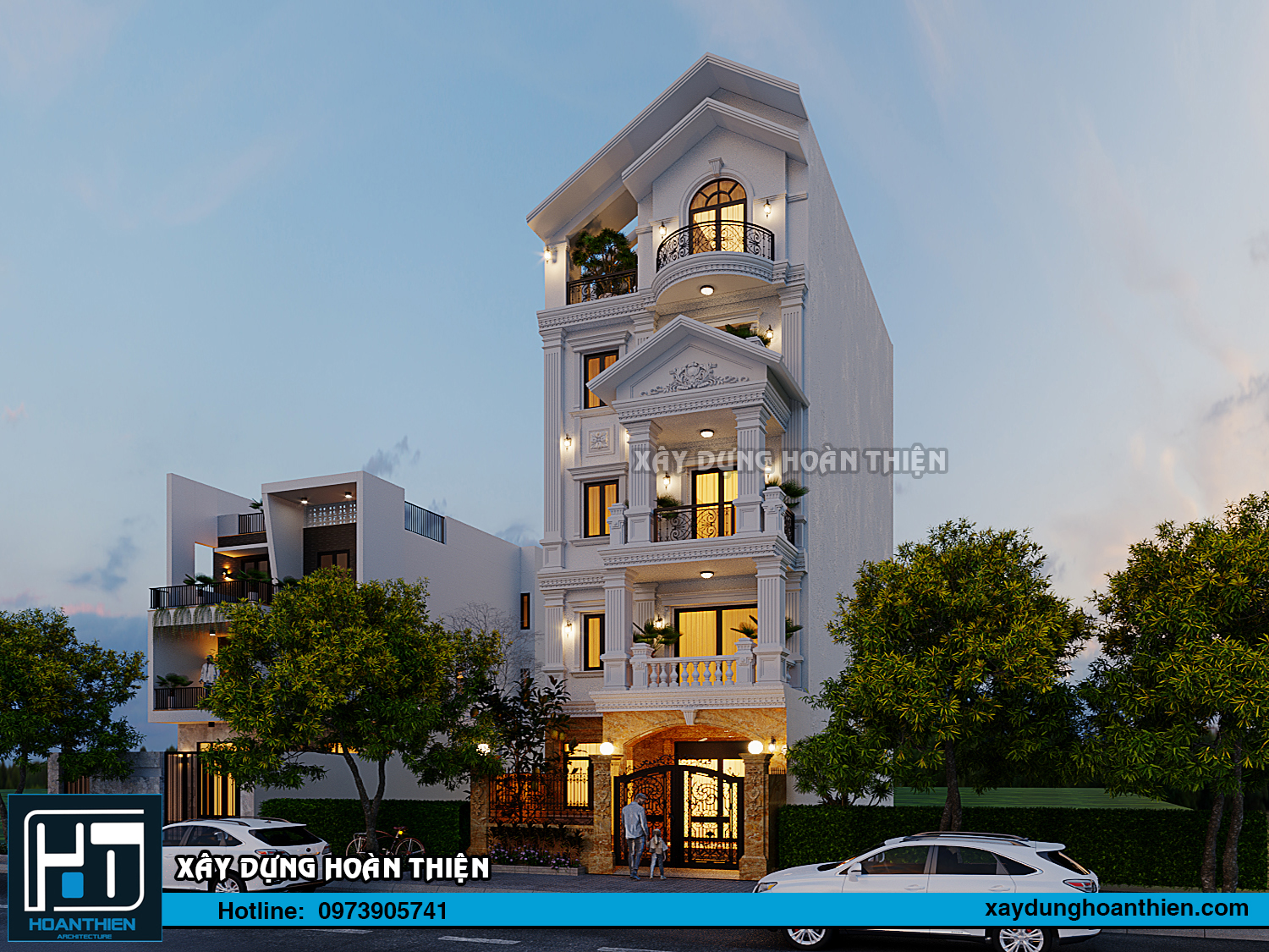Biệt thự 5 tầng tân cổ điển