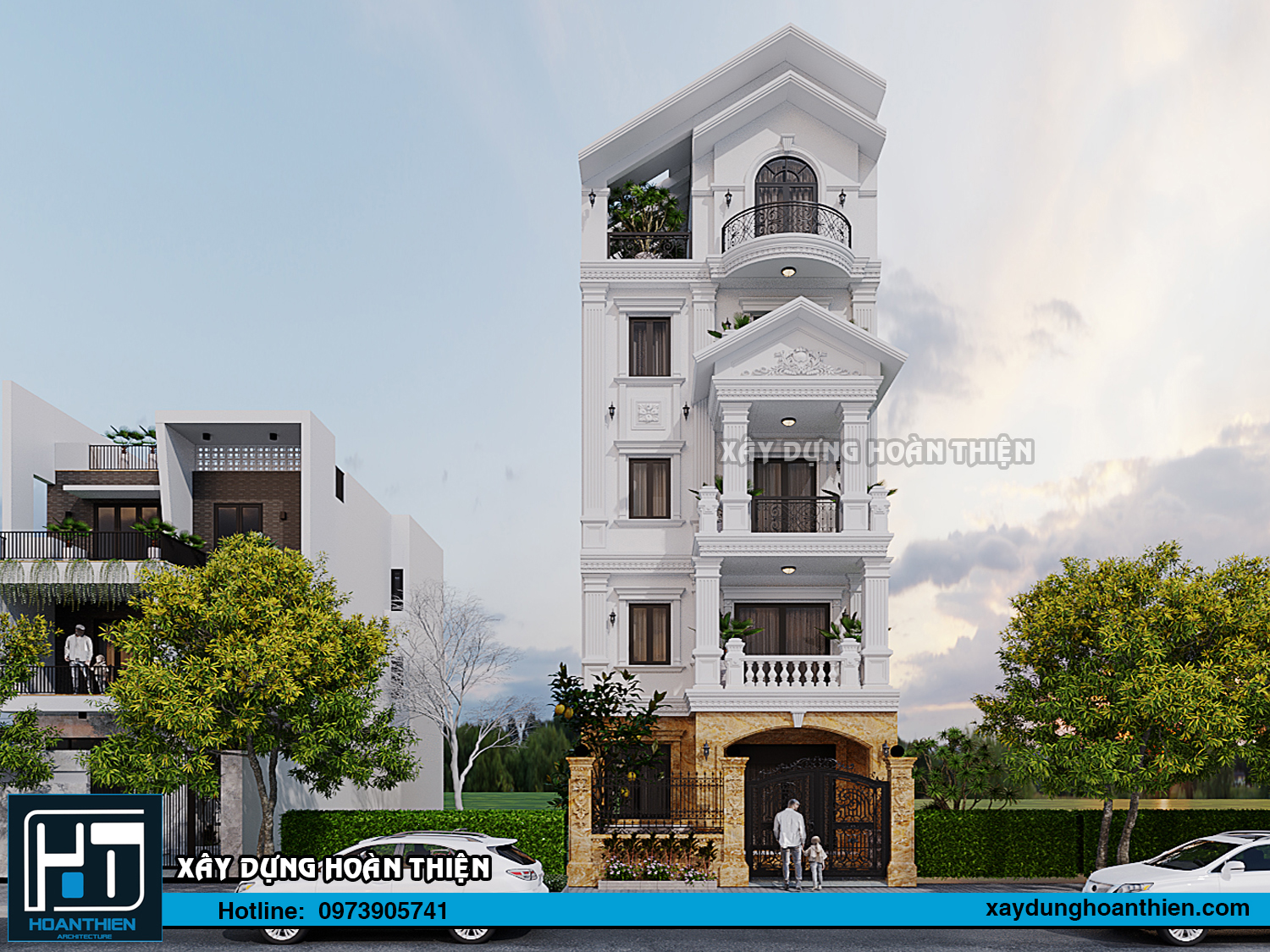 Biệt thự 5 tầng tân cổ điển