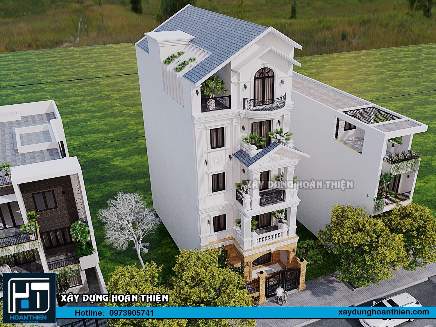 Biệt thự 5 tầng tân cổ điển