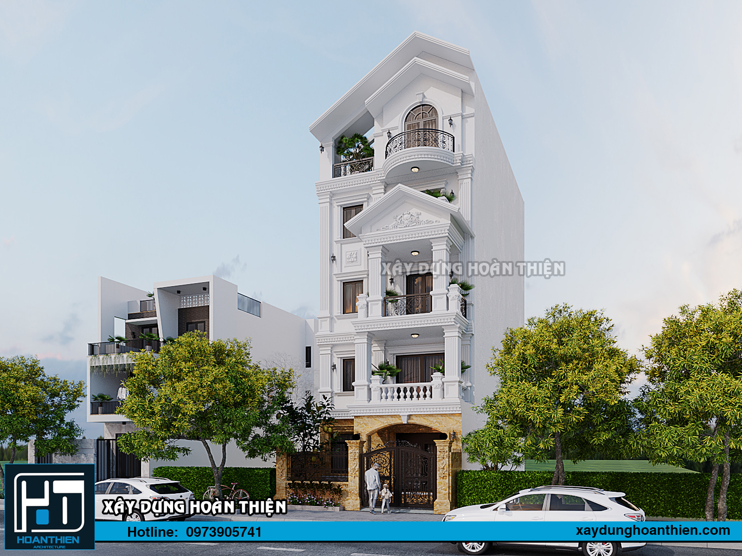 Biệt thự 5 tầng tân cổ điển