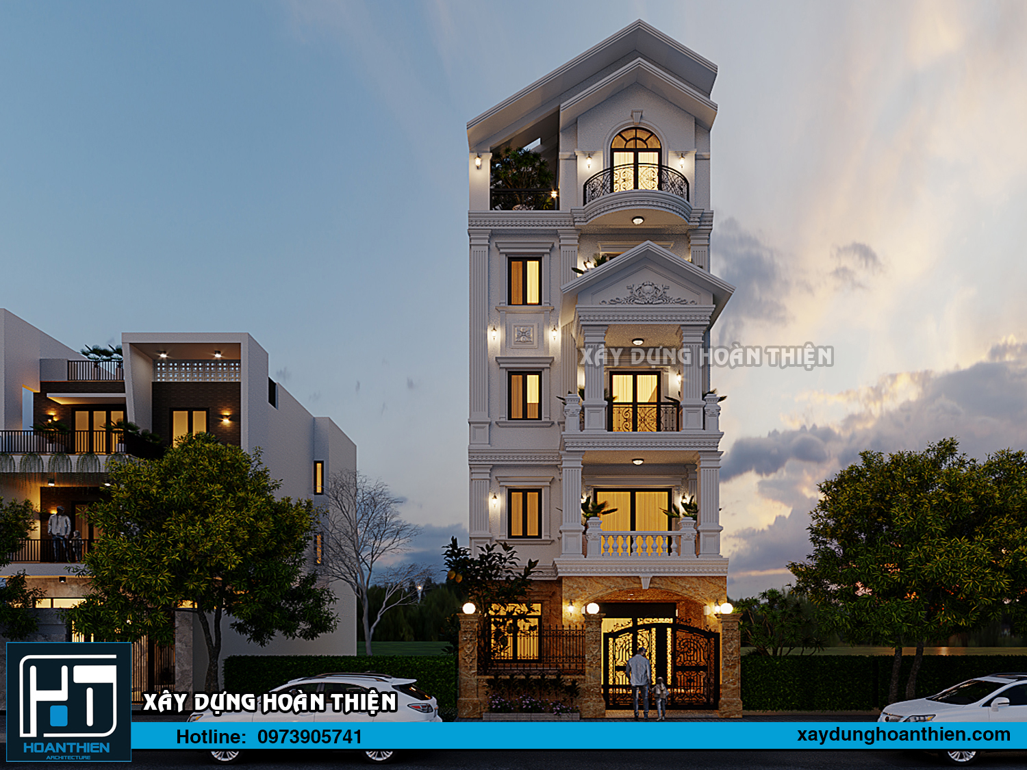 Biệt thự 5 tầng tân cổ điển