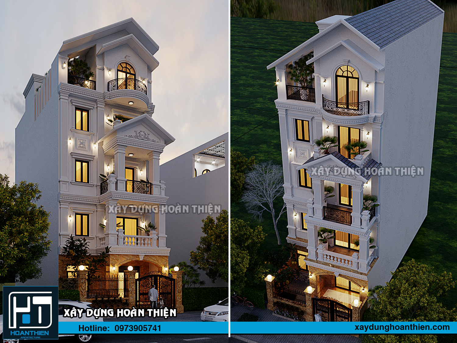 Biệt thự 5 tầng tân cổ điển