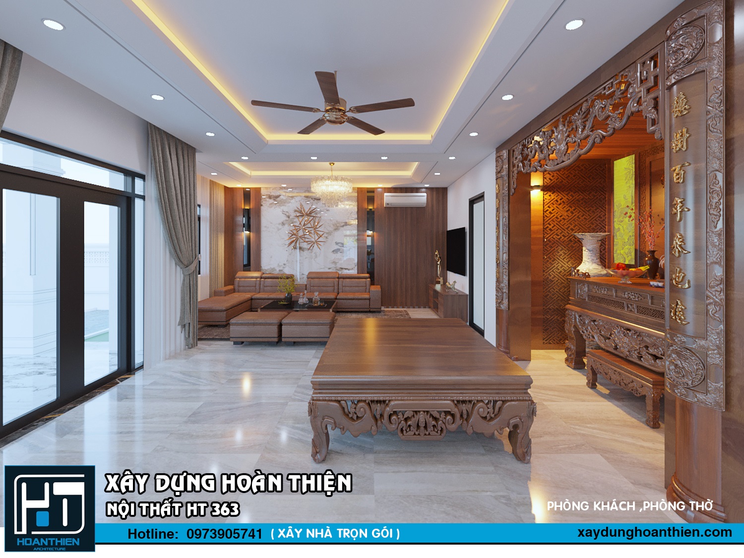 Thiết kế biệt thự mái nhật 1 tầng tại Tiên Lãng