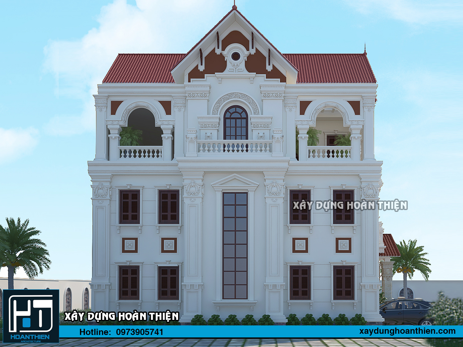 Biệt thự 3 tầng kiểu pháp