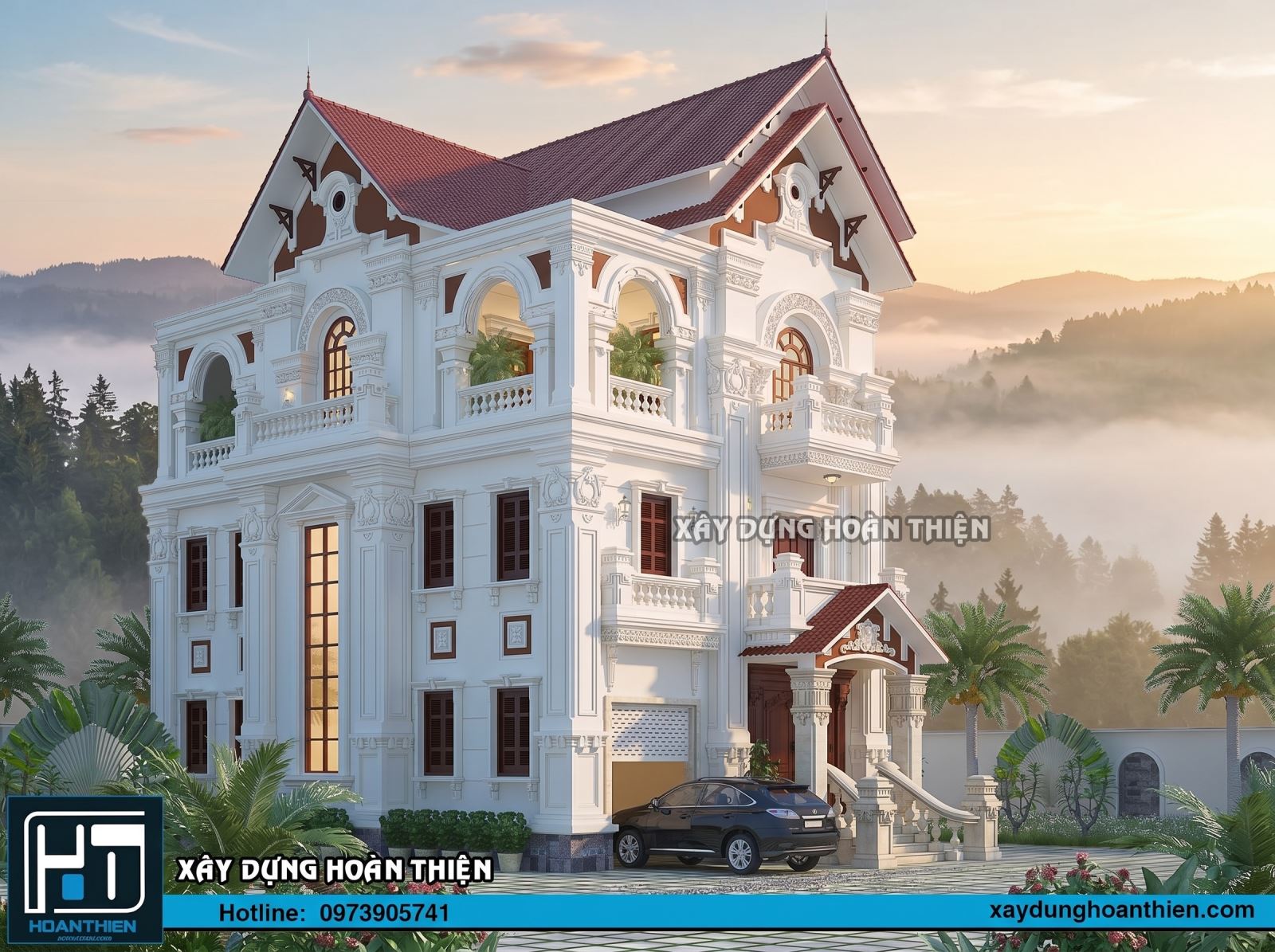 Biệt thự 3 tầng kiểu pháp