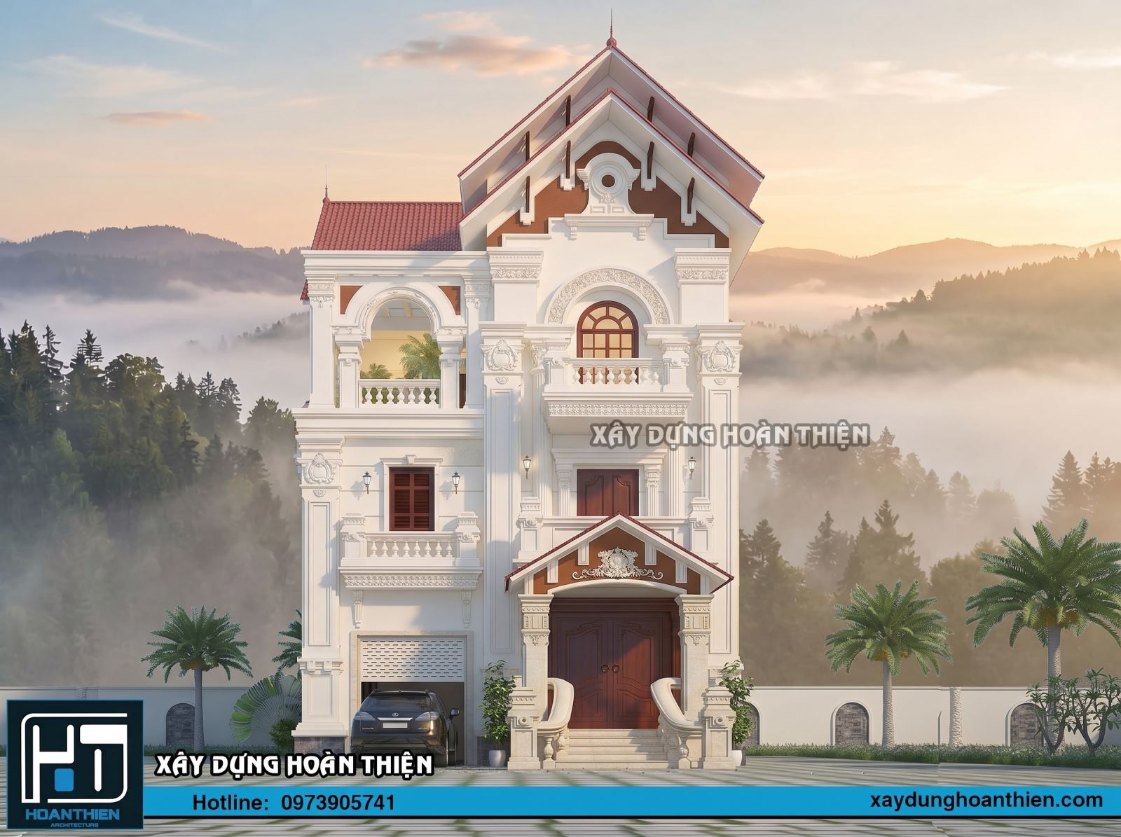 Biệt thự 3 tầng kiểu pháp