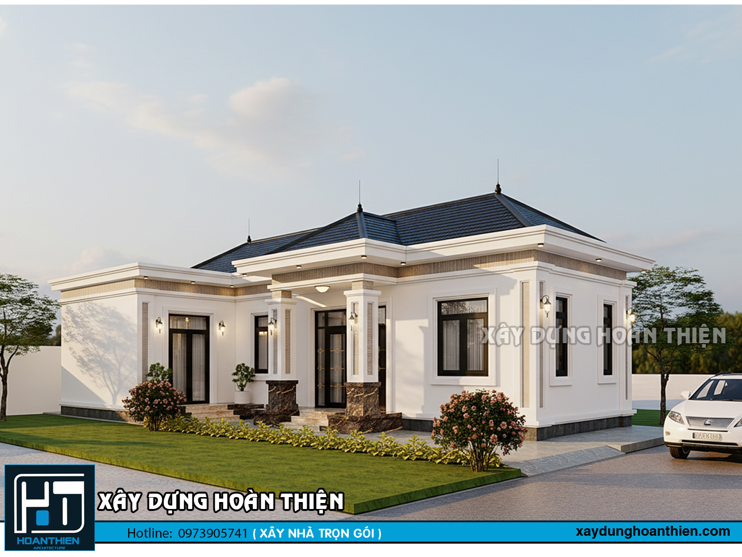 Mẫu biệt thự 1 tầng mái nhật tại Hải Phòng Mẫu biệt thự 1 tầng mái nhật tại Hải Phòng