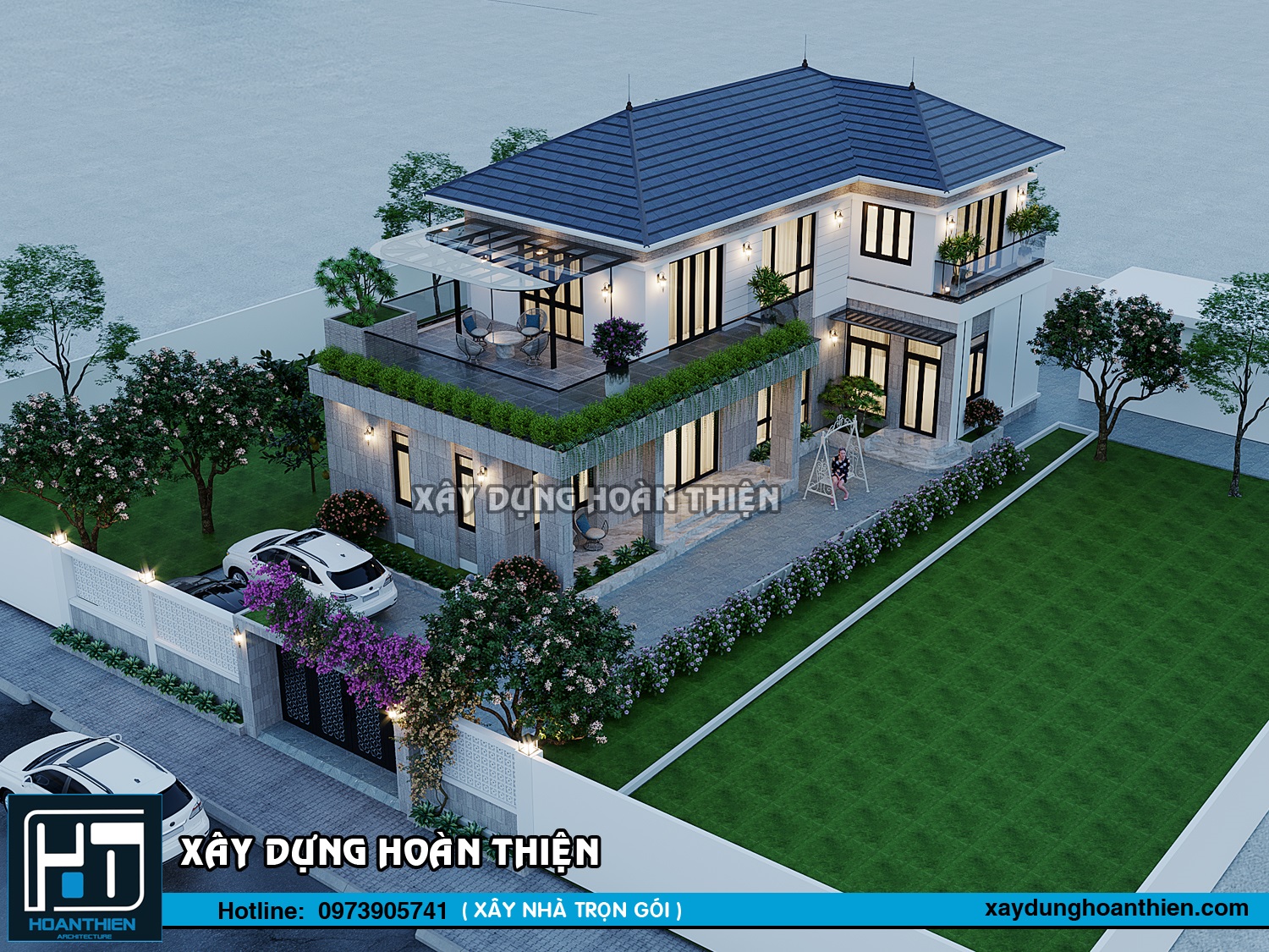 Biệt thự vườn mái nhật 2 tầng tại Dương Kinh, Hải Phòng