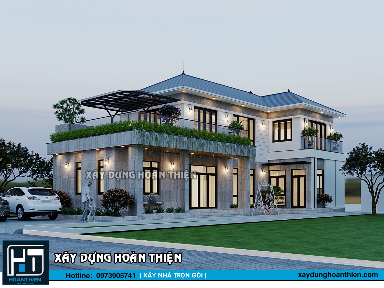 Biệt thự vườn mái nhật 2 tầng tại Dương Kinh, Hải Phòng