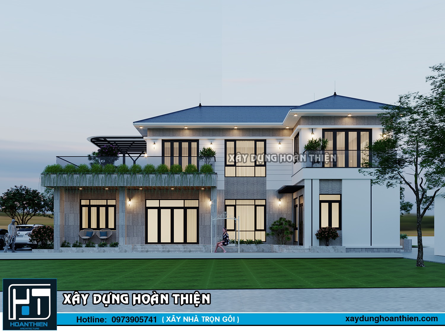 Biệt thự vườn mái nhật 2 tầng tại Dương Kinh, Hải Phòng