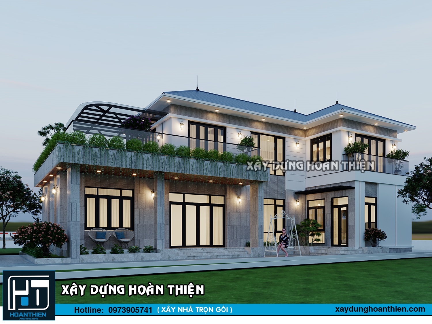 Biệt thự vườn mái nhật 2 tầng tại Dương Kinh, Hải Phòng
