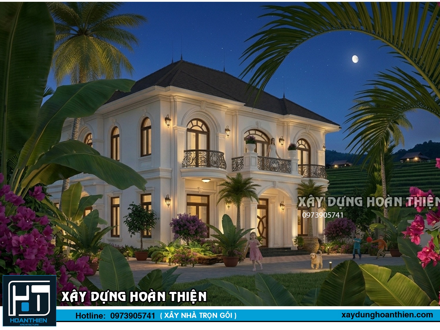 Mẫu thiết kế biệt thự tân cổ điển 2 tầng sang trọng, đẳng cấp Mẫu thiết kế biệt thự tân cổ điển 2 tầng sang trọng, đẳng cấp