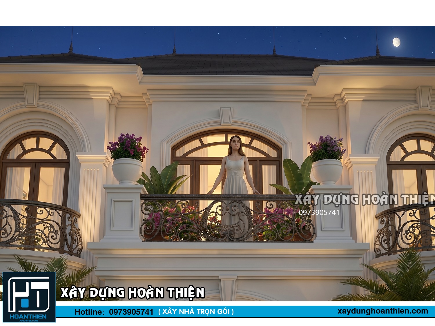 Mẫu thiết kế biệt thự tân cổ điển 2 tầng sang trọng, đẳng cấp Mẫu thiết kế biệt thự tân cổ điển 2 tầng sang trọng, đẳng cấp