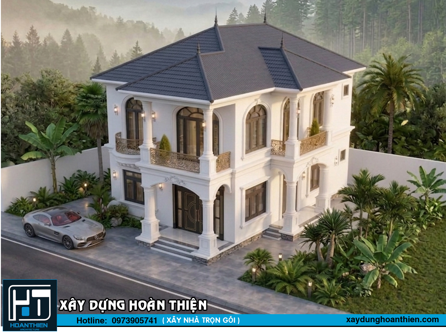 Mẫu biệt thự 2 tầng tâng cổ điển đẹp Mẫu biệt thự 2 tầng tâng cổ điển đẹp