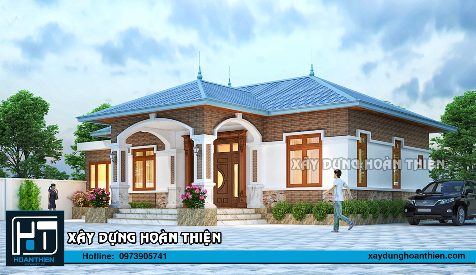 biệt thự 1 tầng mái thái